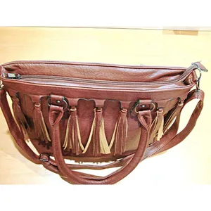 Source Unknown Brown Western Leather Tassle Fringe Front Adjustable Strap Shoulder Bag Cowgirl thumbnail 5