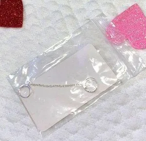 Double Handcuff Post Earrings Silver Dangle thumbnail 1
