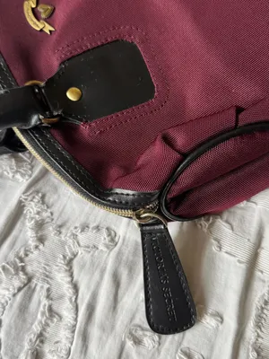 Victoria's Secret Burgundy Satchel with Black Handles thumbnail 3