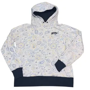 Hooey Paisley Hoodie Pullover Medium White Blue Floral Western Boho Cottagecore thumbnail 1