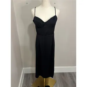 Wilfred Black Glaze Satin Dress Size 10‎ thumbnail 2