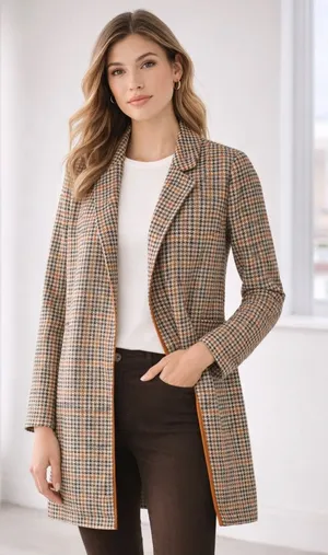 ✨ J.Jill Houndstooth Open Front‎ Jacket Coat Size M ✨ thumbnail 1