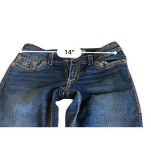 Seven7 Women’s Low Rise Bootcut Jeans Size 6 Medium Wash Blue Y2K thumbnail 7