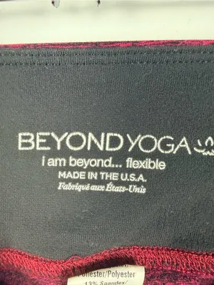 Beyond Yoga Adagio strappy ballet leggings in black & Merlot size XS thumbnail 3