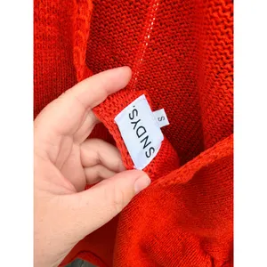 SNDYS Byron Women's Burnt Orange Crochet Scoop Back Mini Dress Sz Small thumbnail 6