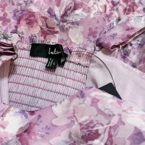 Lulus Colwyn Light Magenta Floral Jacquard Bustier Midi Dress size L NWT thumbnail 7