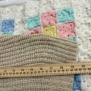 Moon & Madison Cardigan Size M Beige Open Knit V-Neck Button Down Sweater thumbnail 7