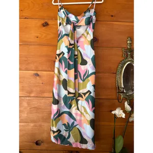Lulus Midiana Abstract Floral Tie-Back Midi Dress Cruisewear Resort Extra Small thumbnail 5