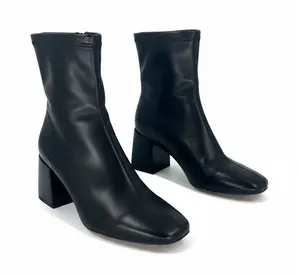 Silent‎ D Carina Heeled Ankle Boots Black Leather Size 39 thumbnail 1