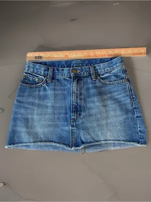 Free People FP Denim Mini Skirt Women's Size 2 Button /Zip Front Boho Jean Skirt thumbnail 3