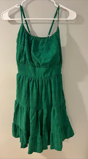 SHEIN Emerald Tiered Spaghetti-Strap Sundress thumbnail 1