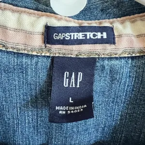 Vintage Gap Shirt Women's Large‎ Blue Denim Long Sleeve Button Up 90s thumbnail 3