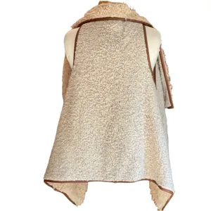 Anthro Love Tree Mushroomcore Vegan Faux Asymmetrical Leather Goblin Trim Vest S thumbnail 7