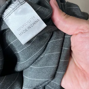 That's So Fetch Women's Gray Pinstripe Flare‎ Pants Tailored Trouser thumbnail 6