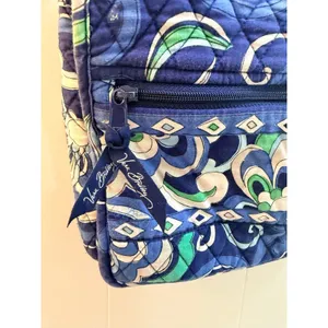 Vera Bradley Mediterranean Blue Messenger Crossbody Purse Bag thumbnail 3