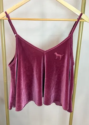 Coquette Y2K NWT Size M Victoria’s Secret Burgundy Velvet thumbnail 1