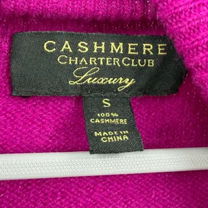 Charter Club Luxury 100% Cashmere‎ Turtleneck Sweater Pink Purple Small thumbnail 4