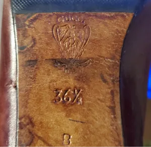 Gucci Heels Are Vintage leather brown in color.. needs a good polish. In great condition no Flaws. thumbnail 5