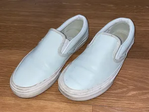 Vans off the wall lo mint green slip on shoes white sneakers womens thumbnail 1