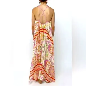 Zara Floral Print Maxi Lightweight Sheer Oversized Dress(Size XS) thumbnail 2