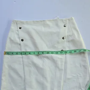 Zara -1929 NWT White Mini Skirt‎ Women's Medium thumbnail 7
