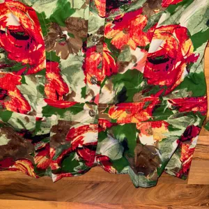 Christopher & Banks Floral‎ Blazer Jacket Womens XL Red Green Flower fall coat thumbnail 2