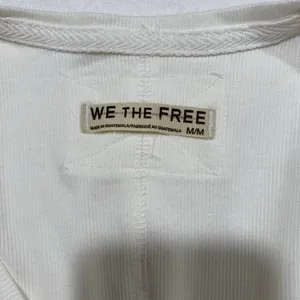 We The Free Free People White Ribbed V-Neck Tank Top Size M Minimalist thumbnail 5