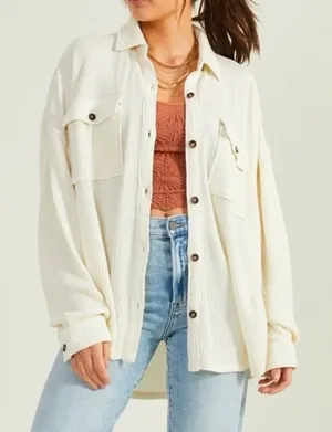 NEW Altar’d State White Jacket Size Medium Oversized Fit Easily fits as XL NWT thumbnail 1