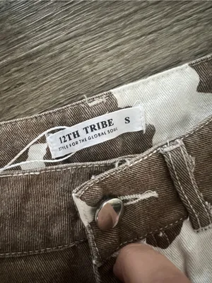 NWT 12th Tribe cow print jeans size small thumbnail 10