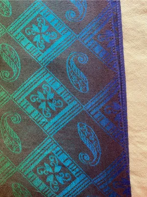 Handwoven Rainbow Paisley Wrap thumbnail 4