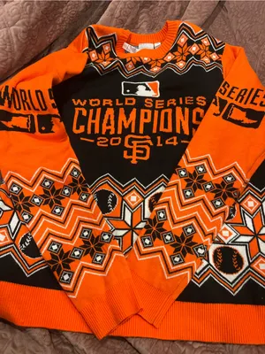 Forever Collectibles Orange & Black World Series Champions Crewneck Sweater thumbnail 2