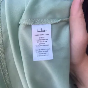 Lulus Totally Charming Sage Green Satin Pleated Halter Midi Dress L thumbnail 13