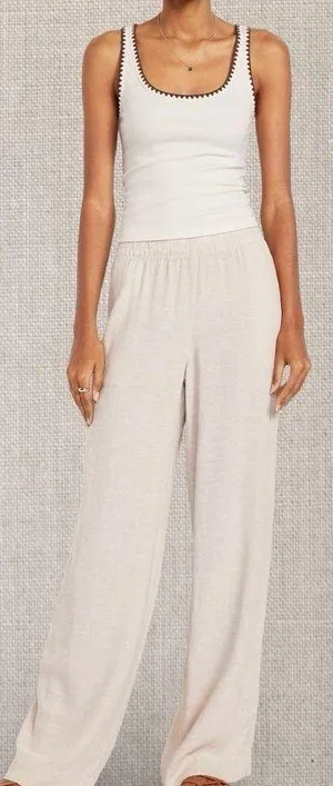 NWTS💓GAP OLD NAVY XL💓LINEN WIDE LEGGED PANTS SIDE AND BACK POCKETS thumbnail 1