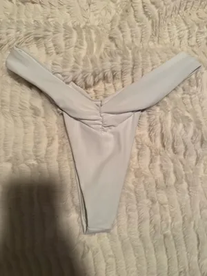 SheIn Ruched High Waist Thong Bikini Bottom thumbnail 3