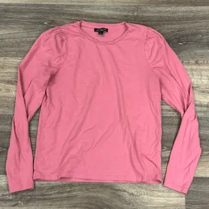 J Crew Ruffle Shoulder Long Sleeve Shirt Women’s Small thumbnail 1