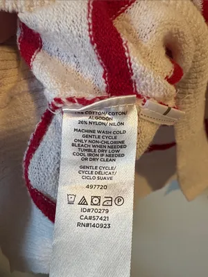 LOFT White Short-Sleeve Knit Top with Red Stripes medium thumbnail 4