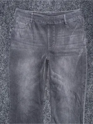 Halara Flex High Waisted Pull On Pockets Casual Bootcut Jean Sz L Iron Gate Gray thumbnail 3