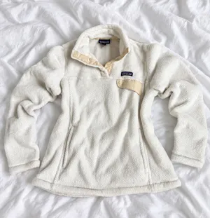 Patagonia Re-Tool Snap-T Fleece Pullover – Cream – Size M thumbnail 1