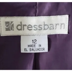 Dressbarn Vintage Women Purple Plaid Retro Jacket Blazer Size 12 Wool Blend thumbnail 6