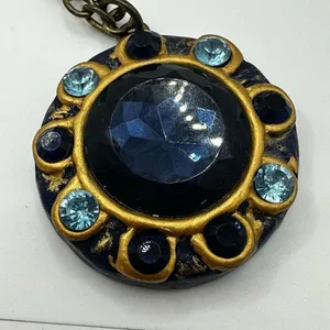 Large blue pendant necklace thumbnail 10