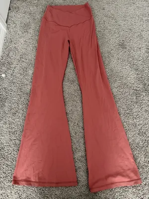 Aerie pink crossover flare leggings thumbnail 7