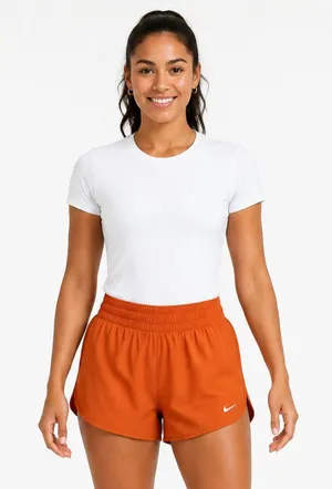 Nike Dri-FIT Orange Running Shorts Women’s L Athletic Workout thumbnail 1