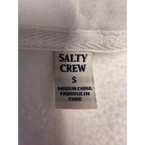 Salty Crew In the Rays Zip Fleece Hoodie Off White Cream Graphic Sweatshirt S thumbnail 3