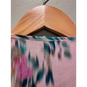 Baukjen Pink Gia‎ Floral Watercolor Short Sleeve Blouse Size US 4 thumbnail 9