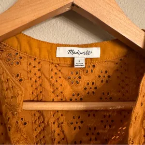 MADEWELL Eyelet Double-Tie Peasant Top‎ thumbnail 3