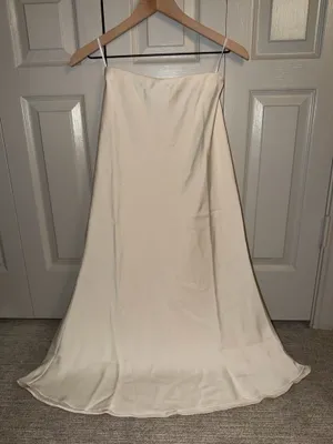 Cream Satin Maxi Skirt thumbnail 2