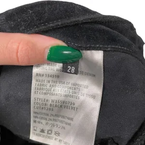 3x1 Higher Ground Jeans Pants Slim Straight Cropped Velvet Black Size 29‎ thumbnail 11