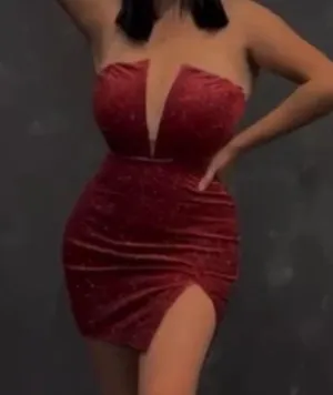 AMTIUOS red glitter strap dress ✨ thumbnail 7