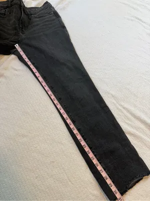 Madewell Stove Pipe Jeans 31 Armand Wash Black Faded thumbnail 6