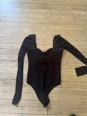NWT Abercrombie & Fitch Black Long-Sleeve One-Piece thumbnail 8